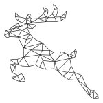 Dekoracja ścienna metalowa Jeleń Skok 80 cm