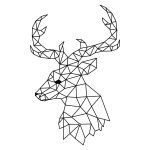 Dekoracja ścienna metalowa Jeleń Profil 100 cm