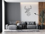 Dekoracja ścienna metalowa Jeleń Profil 100 cm - obrazek 3