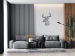 Dekoracja ścienna metalowa Jeleń Profil 50 cm - obrazek 3