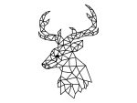 Dekoracja ścienna metalowa Jeleń Profil 50 cm