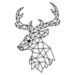 Dekoracja ścienna metalowa Jeleń Profil 70 cm