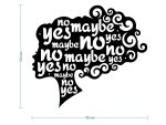 Dekoracja ścienna metalowa Yes no maybe 70 cm - obrazek 2