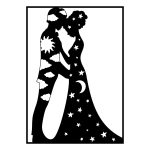 Dekoracja ścienna metalowa Dzień i noc 100 cm