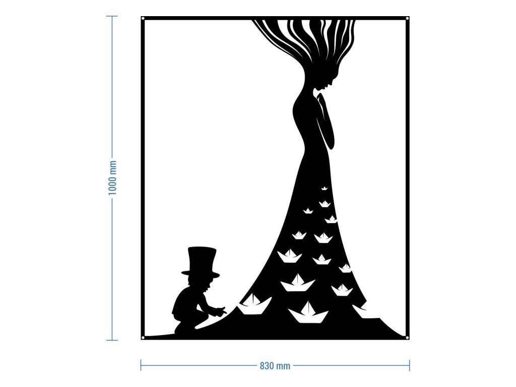 Dekoracja ścienna metalowa Statki 100 cm - obrazek 2