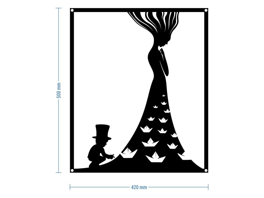 Dekoracja ścienna metalowa Statki 50 cm - obrazek 2