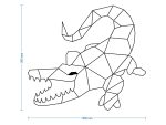 Dekoracja ścienna metalowa Krokodyl 100 cm - obrazek 2