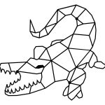 Dekoracja ścienna metalowa Krokodyl 50 cm