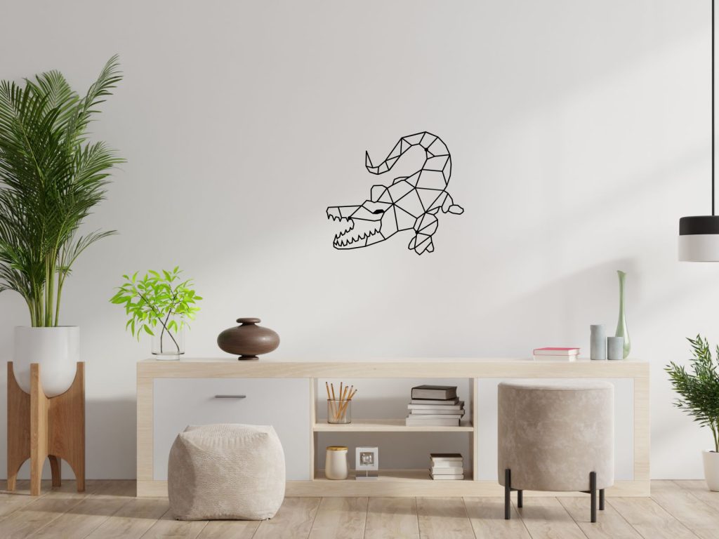 Dekoracja ścienna metalowa Krokodyl 50 cm - obrazek 3