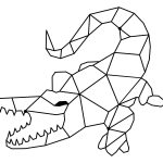 Dekoracja ścienna metalowa Krokodyl 70 cm