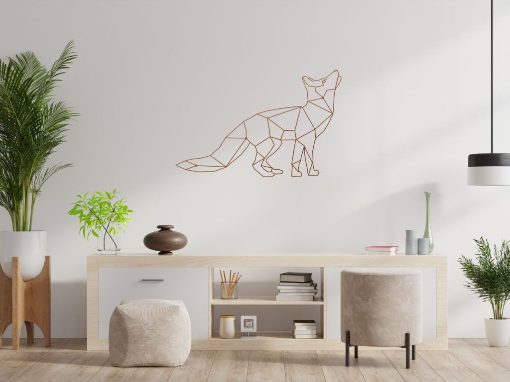 Dekoracja ścienna metalowa Lis 100 cm - obrazek 3