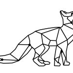 Dekoracja ścienna metalowa Lis 50 cm