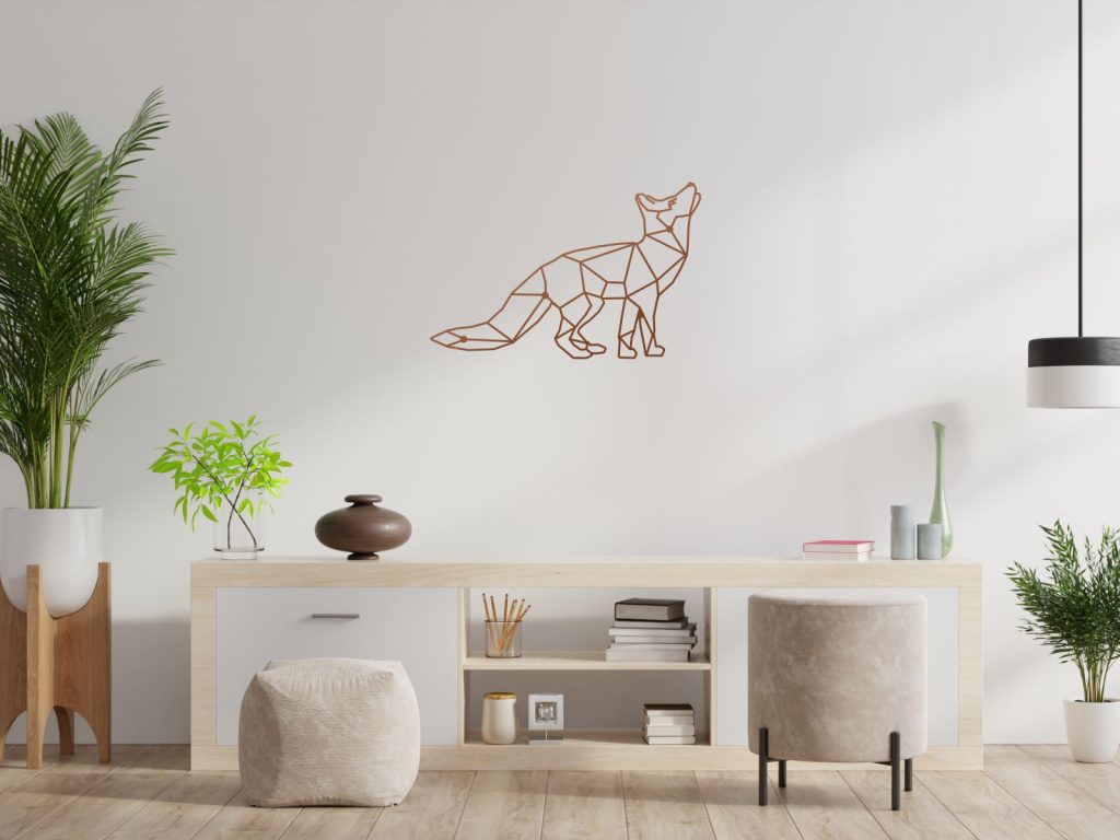 Dekoracja ścienna metalowa Lis 50 cm - obrazek 2