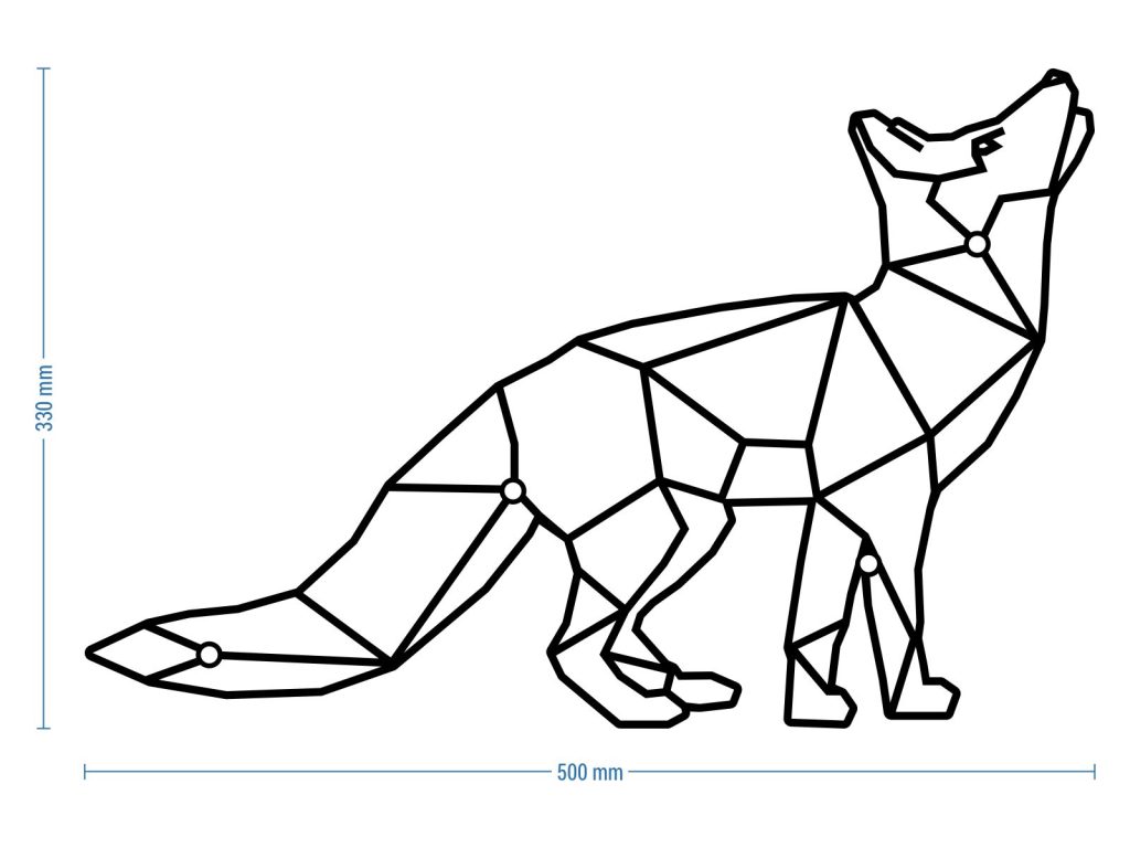Dekoracja ścienna metalowa Lis 50 cm - obrazek 3
