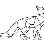 Dekoracja ścienna metalowa Lis 70 cm