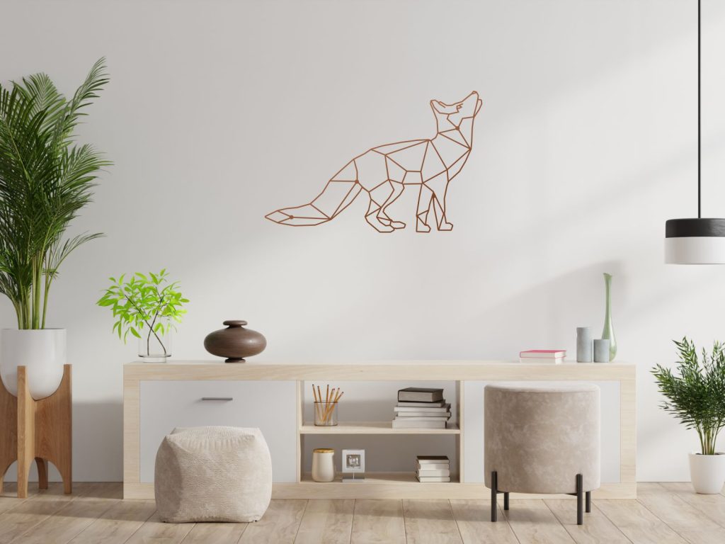 Dekoracja ścienna metalowa Lis 70 cm - obrazek 2