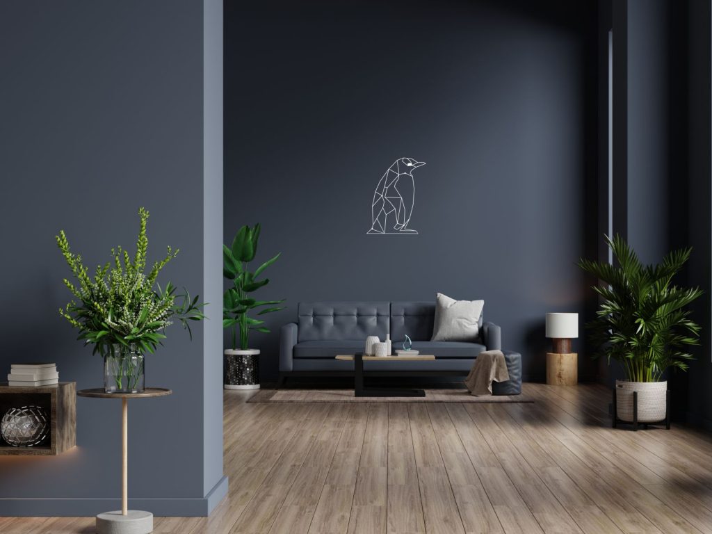 Dekoracja ścienna metalowa Pingwin 70 cm - obrazek 3