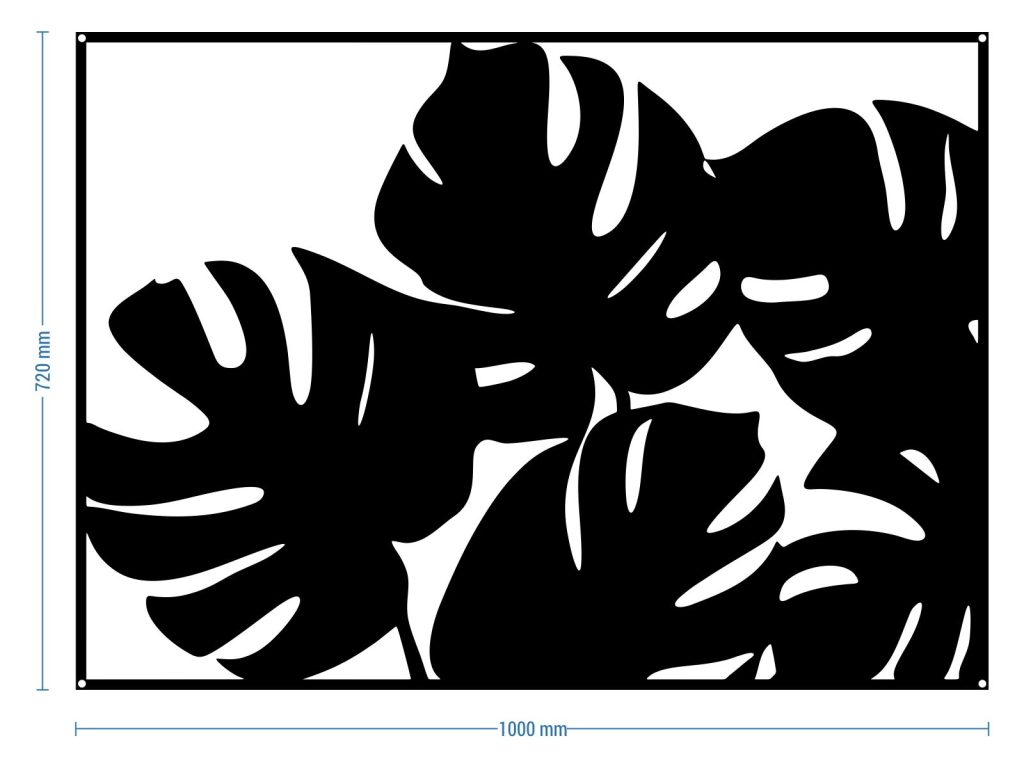 Dekoracja ścienna metalowa Monstery 100 cm - obrazek 2