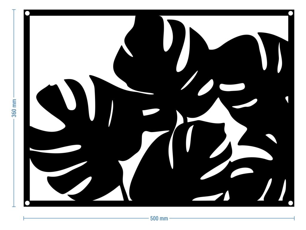 Dekoracja ścienna metalowa Monstery 50 cm - obrazek 2