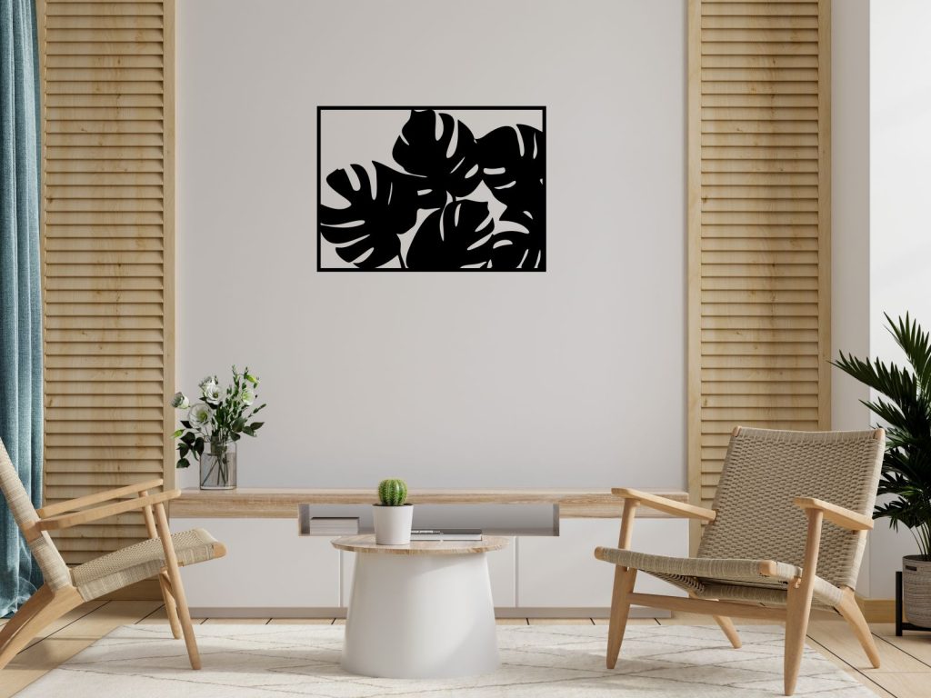 Dekoracja ścienna metalowa Monstery 70 cm - obrazek 3