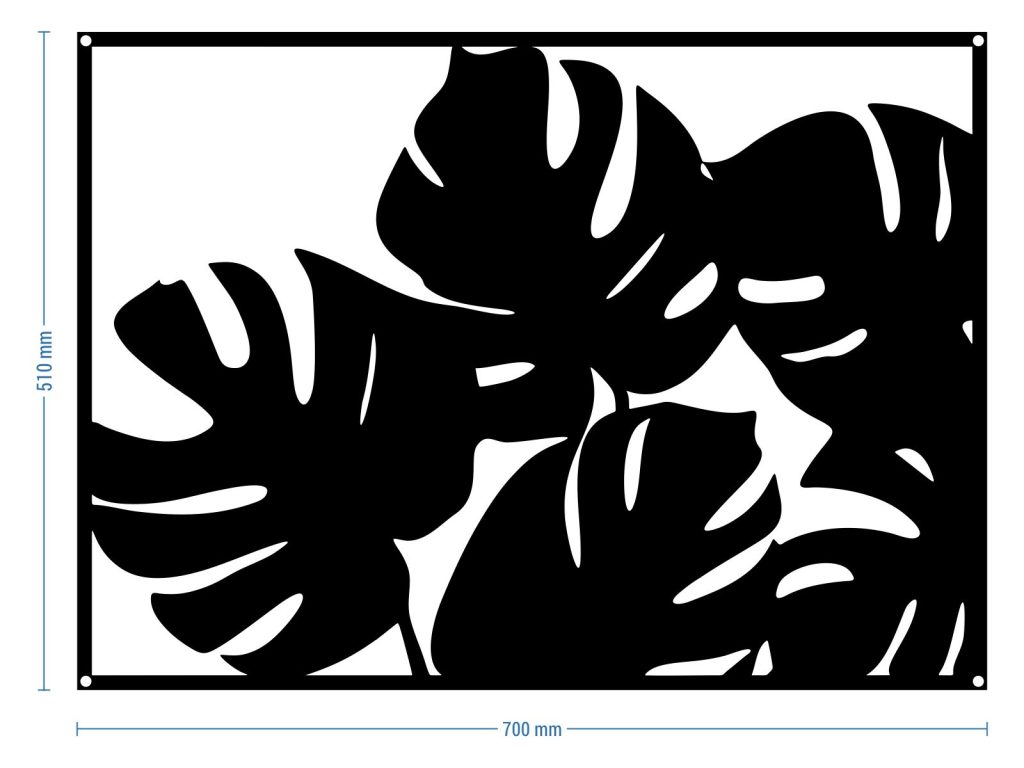 Dekoracja ścienna metalowa Monstery 70 cm - obrazek 2