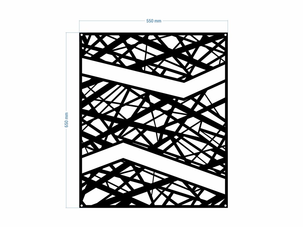 Dekoracja ścienna metalowa Geom 65 cm - obrazek 3