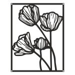 Dekoracja ścienna metalowa Kwiaty 50 cm
