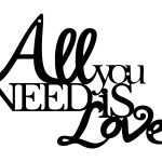 Cytat napis na ścianę All you need 50 cm