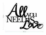 Cytat napis na ścianę All you need 50 cm - obrazek 3