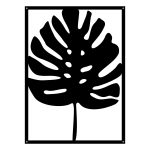 Dekoracja ścienna metalowa Monstera 100 cm