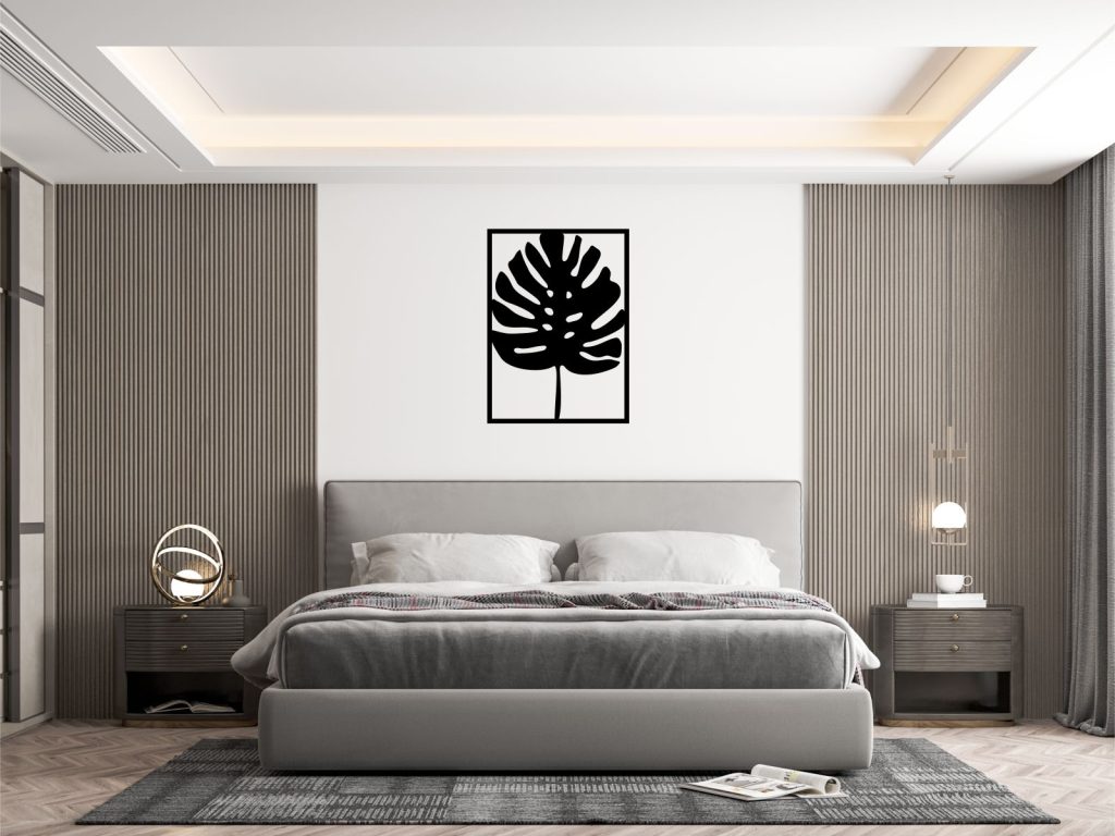 Dekoracja ścienna metalowa Monstera 100 cm - obrazek 4