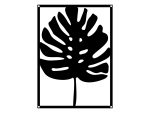 Dekoracja ścienna metalowa Monstera 50 cm