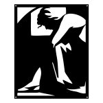 Dekoracja ścienna metalowa Dziewczyna 70 cm