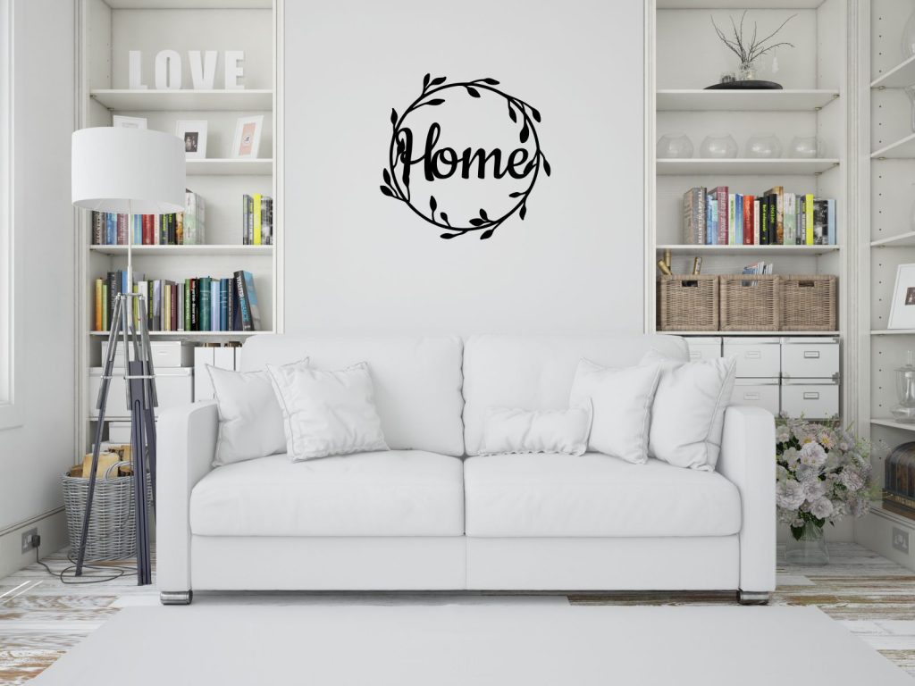 Dekoracja metalowa ścienna Home 70 cm - obrazek 3