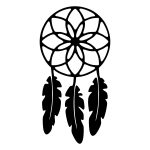 Dekoracja ścienna metalowa Łapacz Snów 100 cm