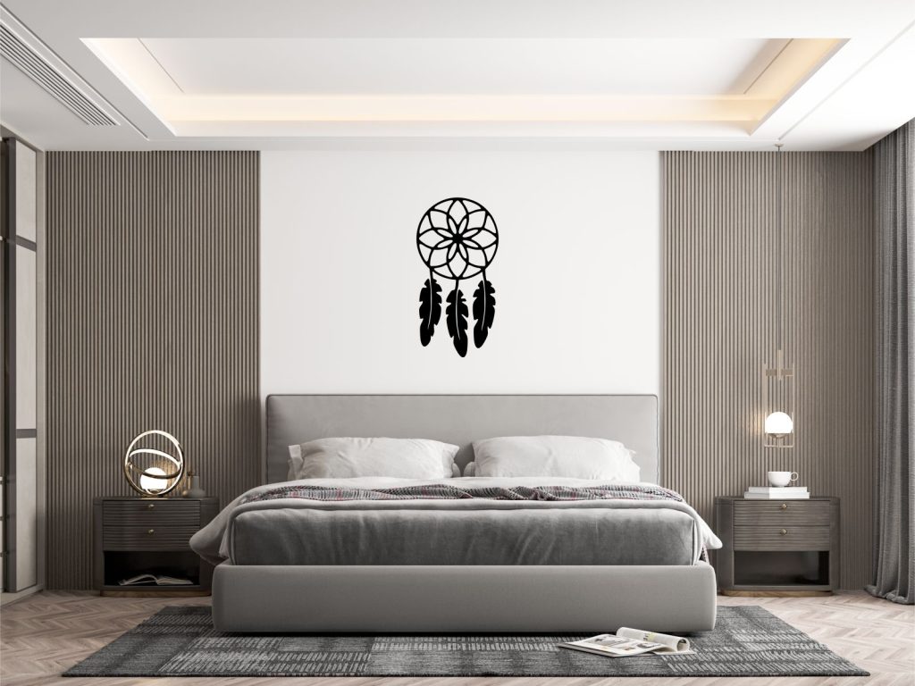 Dekoracja ścienna metalowa Łapacz Snów 100 cm - obrazek 3