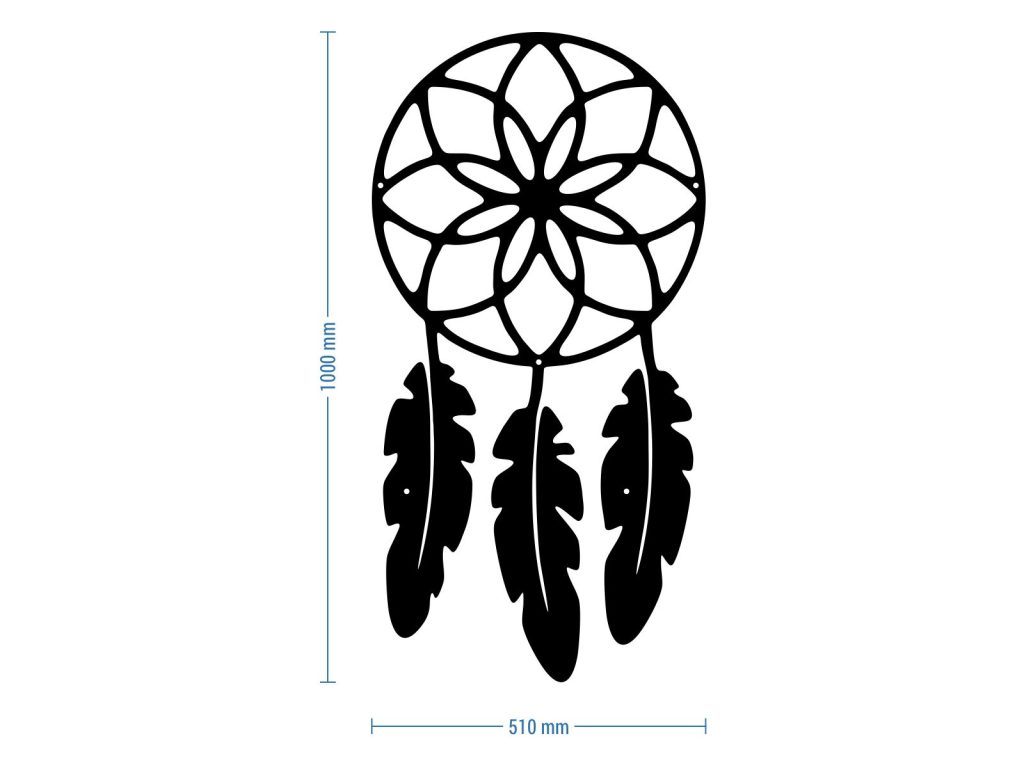 Dekoracja ścienna metalowa Łapacz Snów 100 cm - obrazek 2