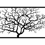 Dekoracja ścienna metalowa Drzewo 100 cm