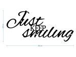 Napis metalowy ścienny Just keep smiling 50 cm - obrazek 3