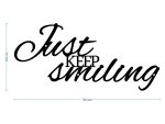 Napis metalowy ścienny Just keep smiling 70 cm - obrazek 3