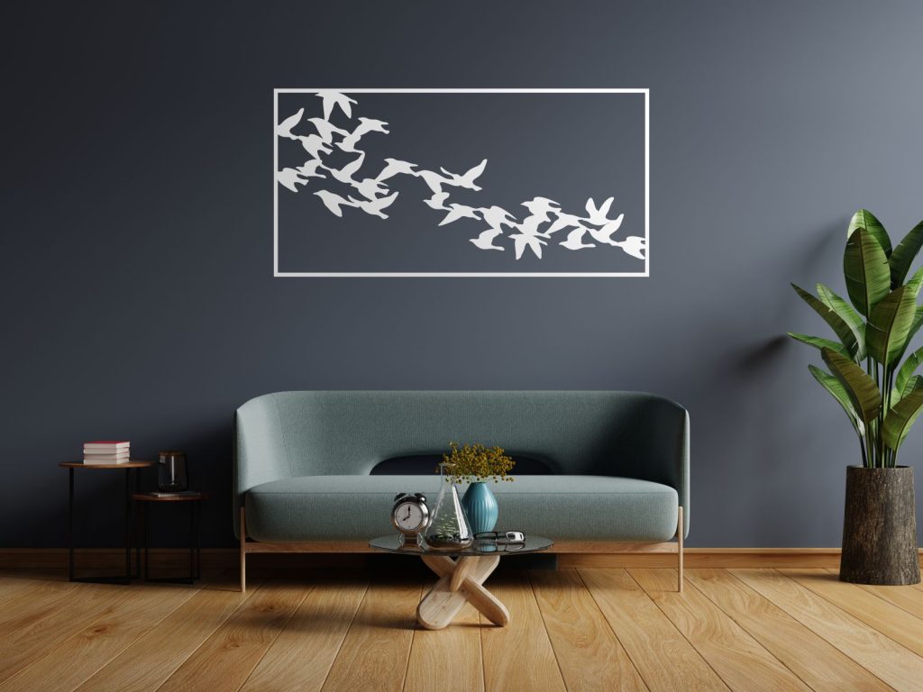 Dekoracja ścienna metalowa Ptaki 100 cm - obrazek 3