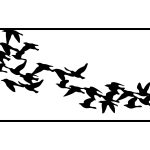 Dekoracja ścienna metalowa Ptaki 100 cm