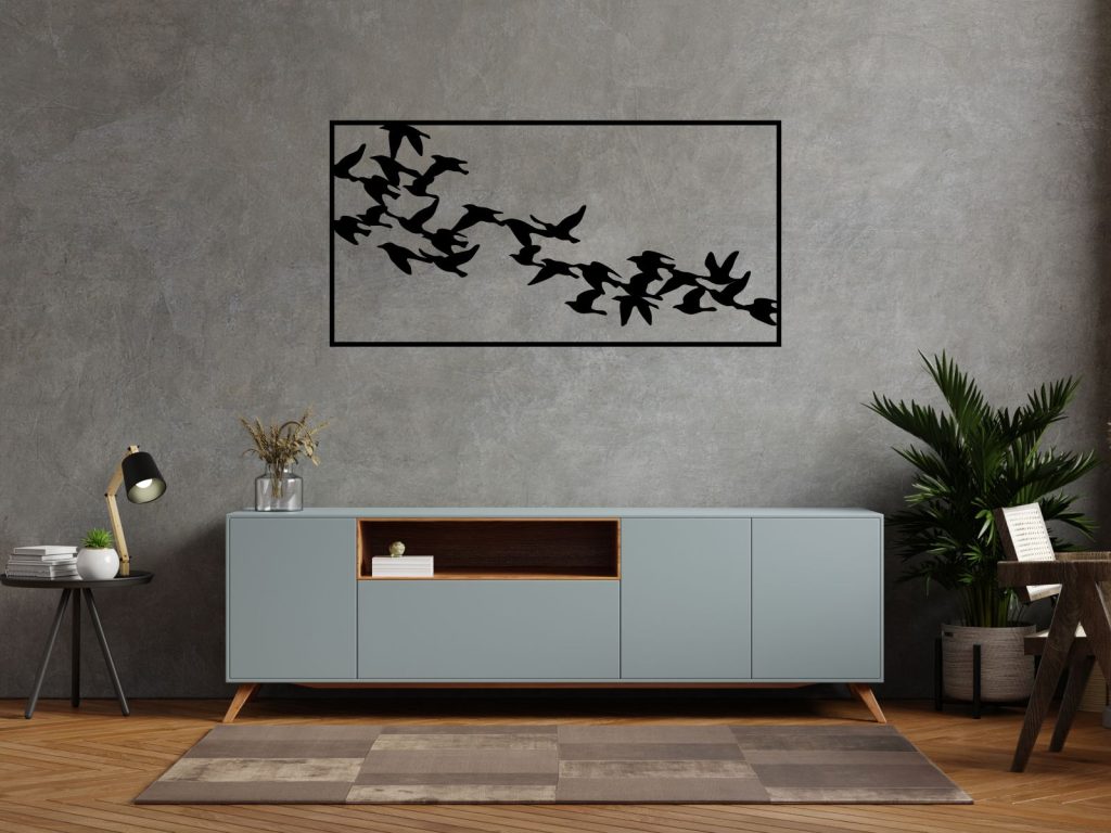 Dekoracja ścienna metalowa Ptaki 100 cm - obrazek 4