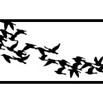 Dekoracja ścienna metalowa Ptaki 50 cm