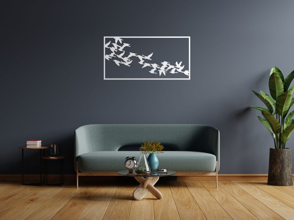 Dekoracja ścienna metalowa Ptaki 70 cm - obrazek 3