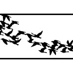 Dekoracja ścienna metalowa Ptaki 70 cm