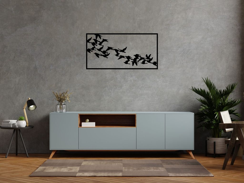 Dekoracja ścienna metalowa Ptaki 70 cm - obrazek 4