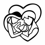 Dekoracja ścienna metalowa Święta Rodzina 50 cm