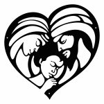 Dekoracja ścienna Święta Rodzina 70 cm