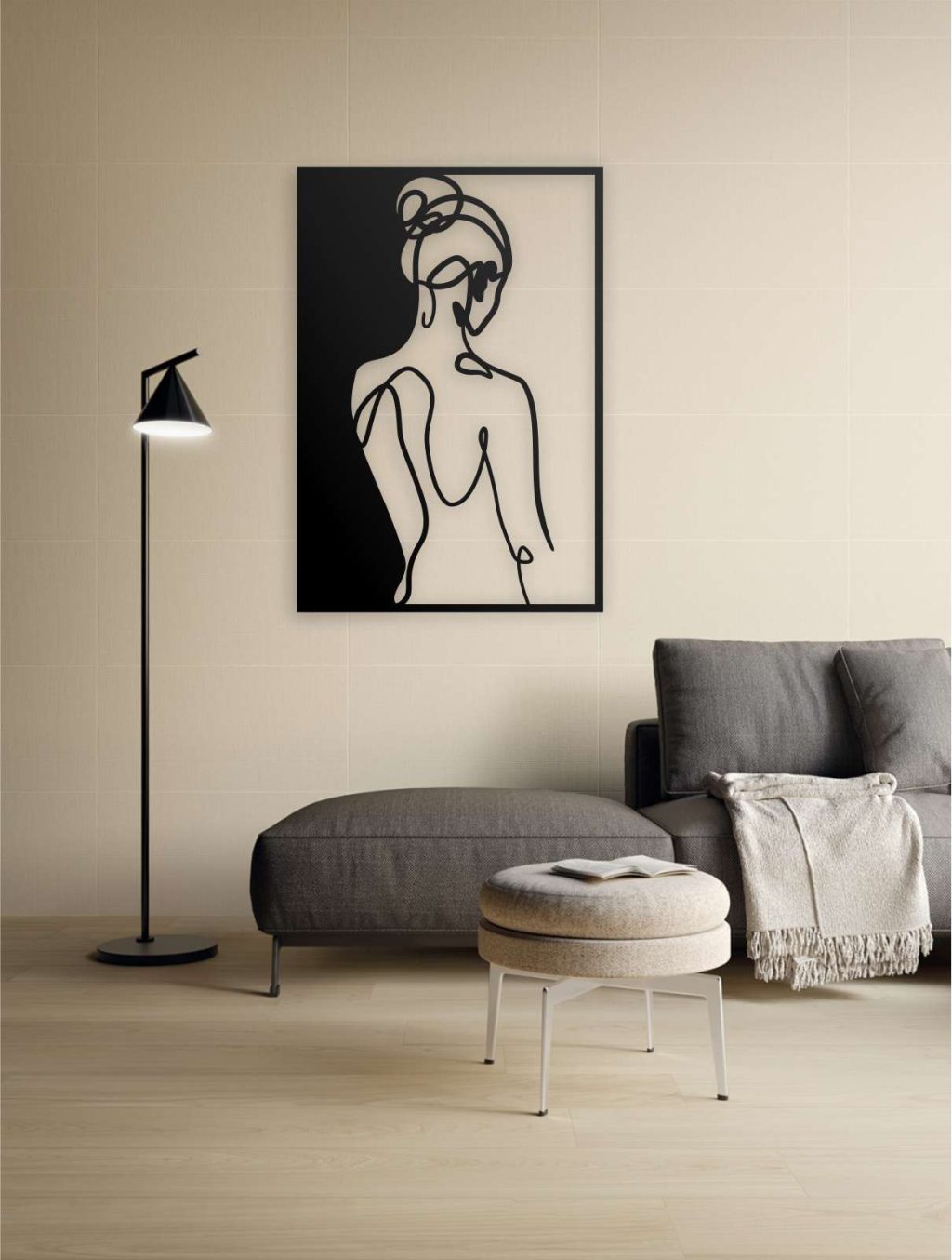 Obraz metalowy Kobieta z linii I 100 cm - obrazek 2